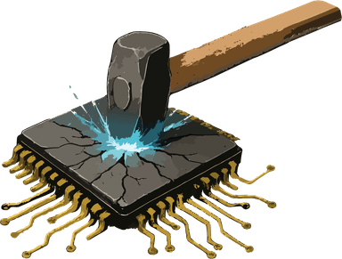 AgentForge hammer and chip logo